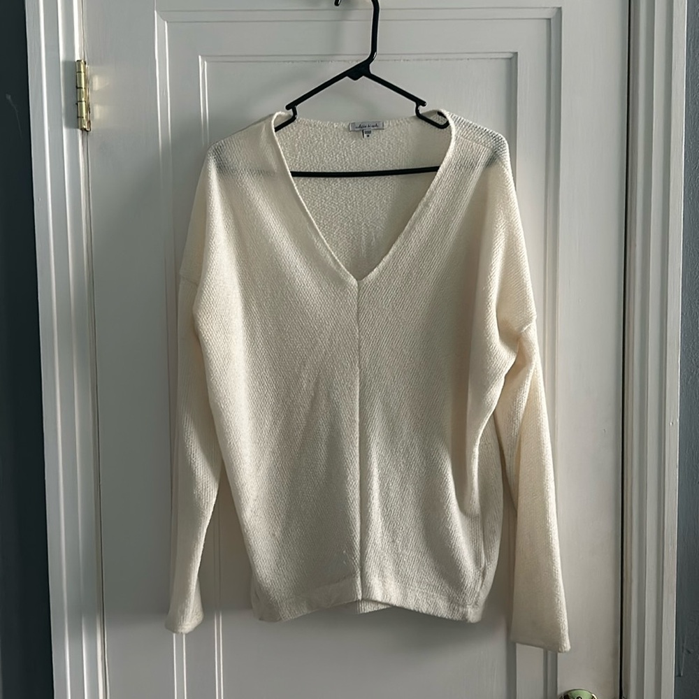 Cream -White Birch  sweater- medium